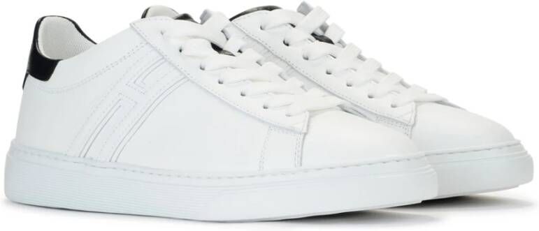 Hogan Wit en zwart leren sneakers White Heren