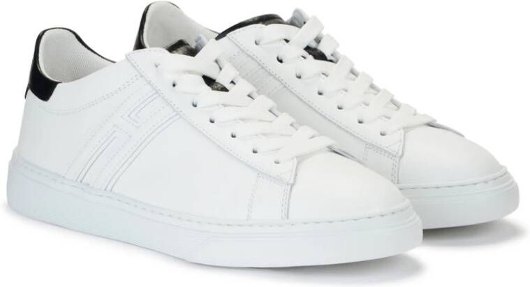 Hogan Wit en zwart leren sneakers White Heren