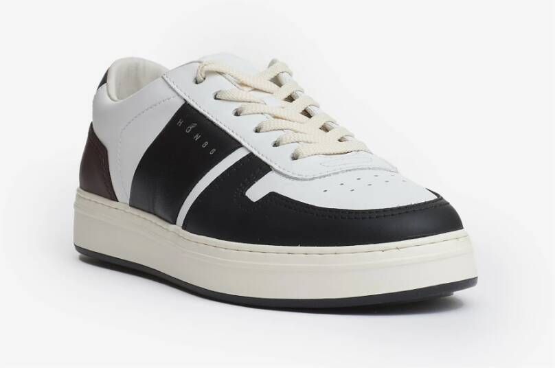 Hogan Wit Zwart Leren Sneakers Multicolor Heren