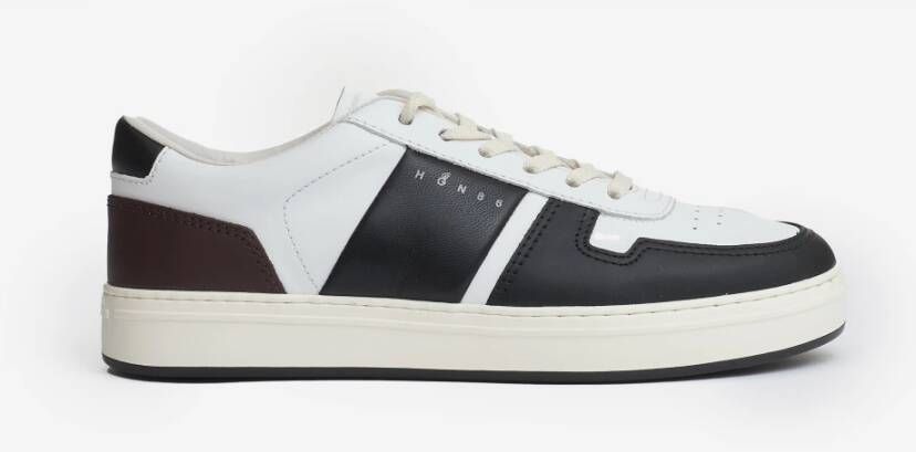 Hogan Wit Zwart Leren Sneakers Multicolor Heren