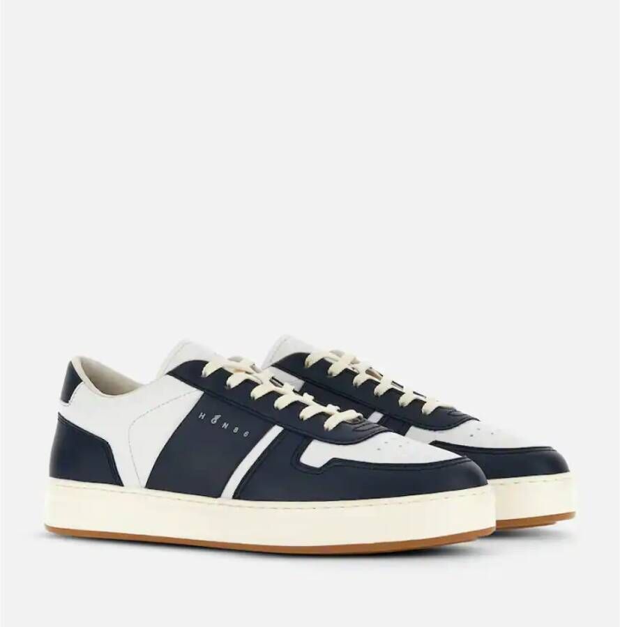 Hogan Witte Basketbalstijl Sneakers Blue Heren