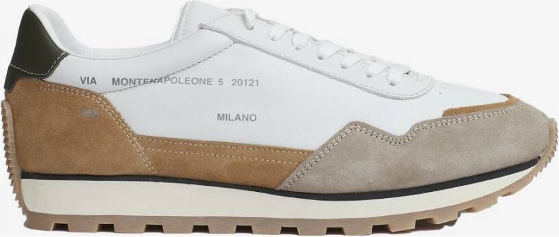 Hogan Witte Beige Suède Leren Hardloopschoenen White Heren