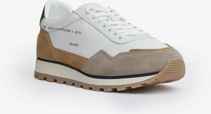 Hogan Witte Beige Suède Leren Hardloopschoenen White Heren