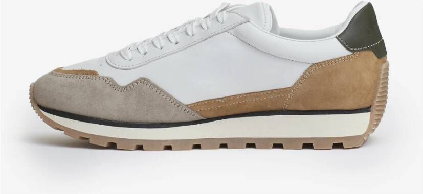 Hogan Witte Beige Suède Leren Hardloopschoenen White Heren