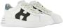 Hogan Witte blauwe en groene leren sneakers White Dames - Thumbnail 2