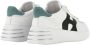 Hogan Witte blauwe en groene leren sneakers White Dames - Thumbnail 3