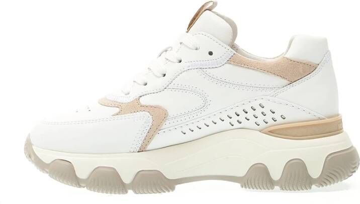 Hogan Witte en beige stijlvolle sneakers Multicolor Dames