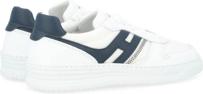 Hogan Witte en Blauwe Leren Sneaker White Heren