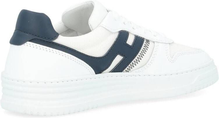 Hogan Witte en Blauwe Leren Sneaker White Heren