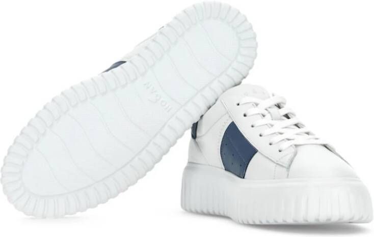 Hogan Witte en Blauwe Sneakers voor Mannen White Heren