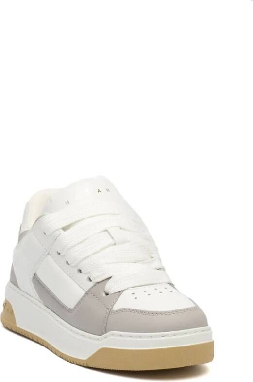 Hogan Witte en grijze leren sneakers White Dames