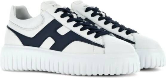 Hogan Witte en Marineblauwe Sneakers voor Mannen White Heren