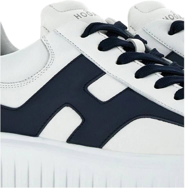 Hogan Witte en Marineblauwe Sneakers voor Mannen White Heren