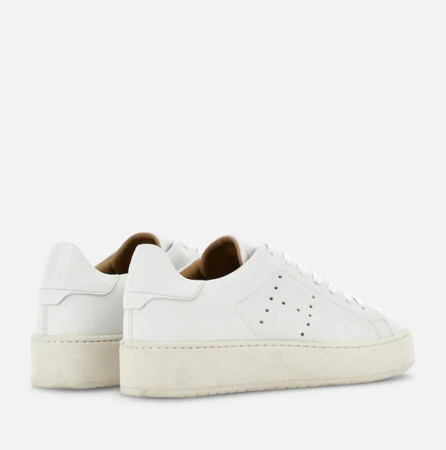 Hogan Witte geperforeerde sneakers met zachte fussbett White Dames