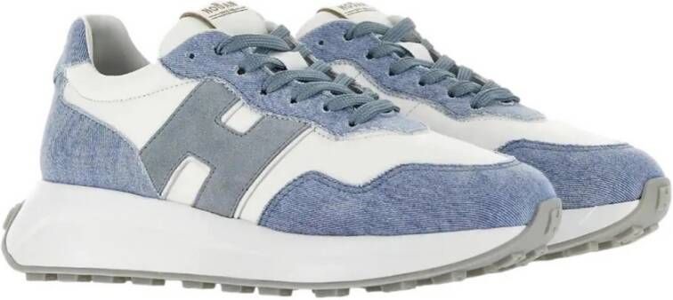 Hogan Witte Hardloopschoenen Pelle Denim Multicolor Dames