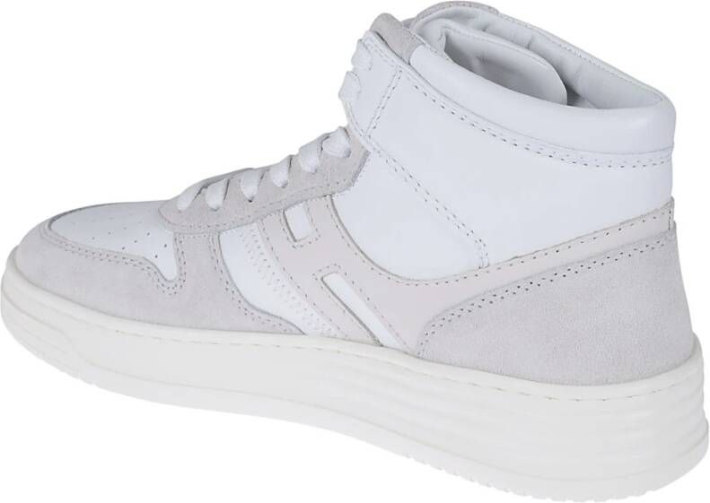 Hogan Witte hoge leren sneakers White Dames