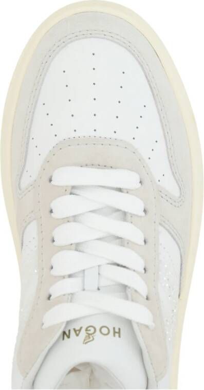 Hogan Witte lage sneakers met glitter White Dames