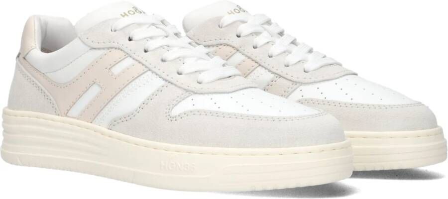 Hogan Witte Lage Top Sneakers Beige Dames