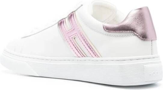 Hogan Witte Leren Casual Sneakers White Dames