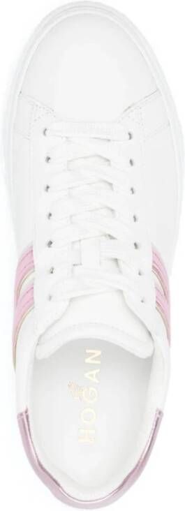 Hogan Witte Leren Casual Sneakers White Dames