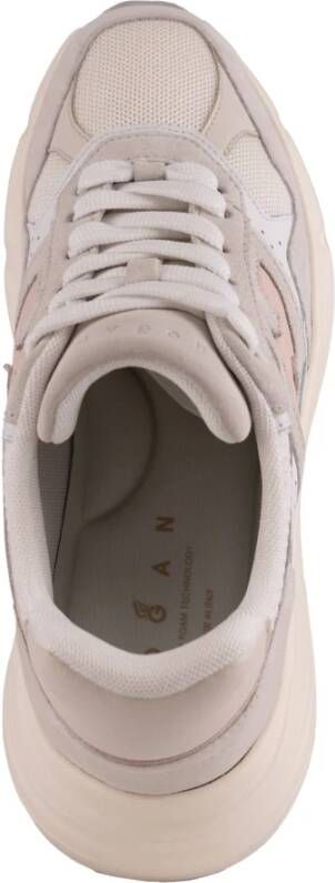 Hogan Witte Leren en Mesh Sneakers Multicolor Dames