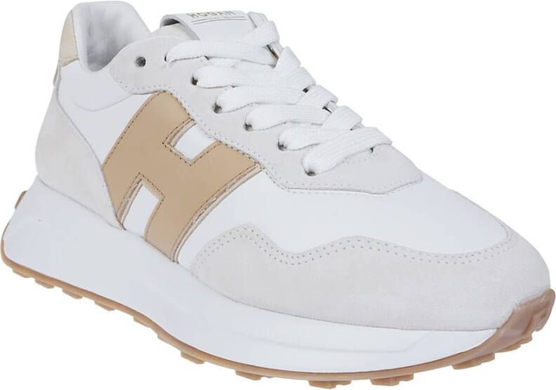 Hogan Witte leren en suède sneakers Multicolor Dames