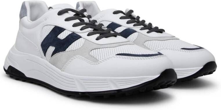 Hogan Witte Leren Hyperlight Sneaker White Heren