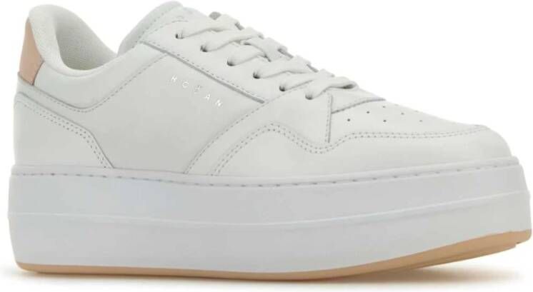 Hogan Witte leren Skyscraper Platform Sneakers White Dames