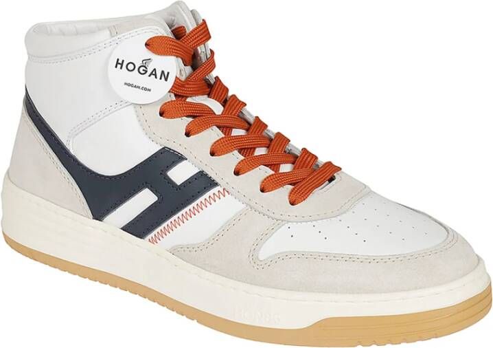 Hogan Witte Leren Sneakers Gemaakt in Italië Multicolor Heren