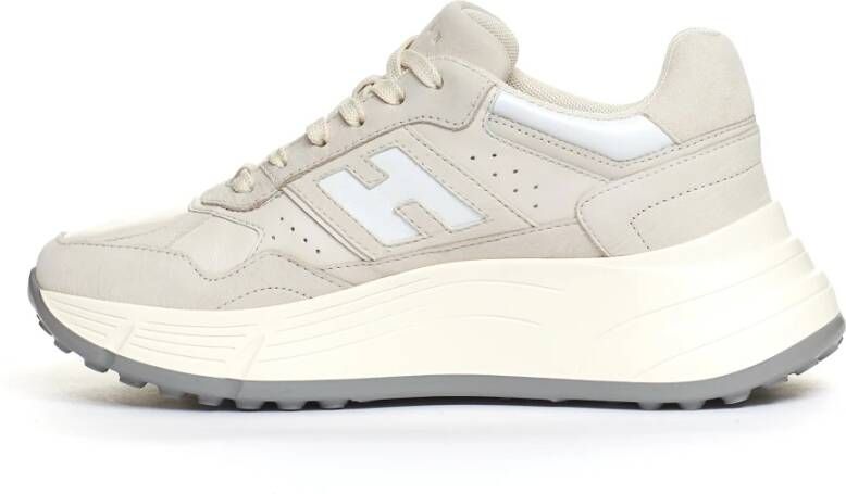 Hogan Witte Leren Sneakers Hi-Fi Model White Dames