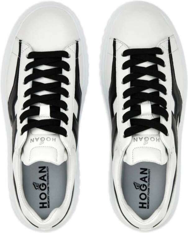 Hogan Witte Leren Sneakers met Contrasterende H White Dames