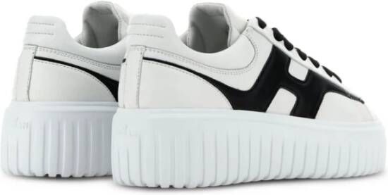 Hogan Witte Leren Sneakers met Contrasterende H White Dames