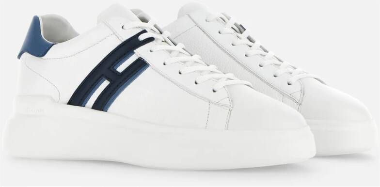 Hogan Witte Leren Sneakers Memory Foam White Heren