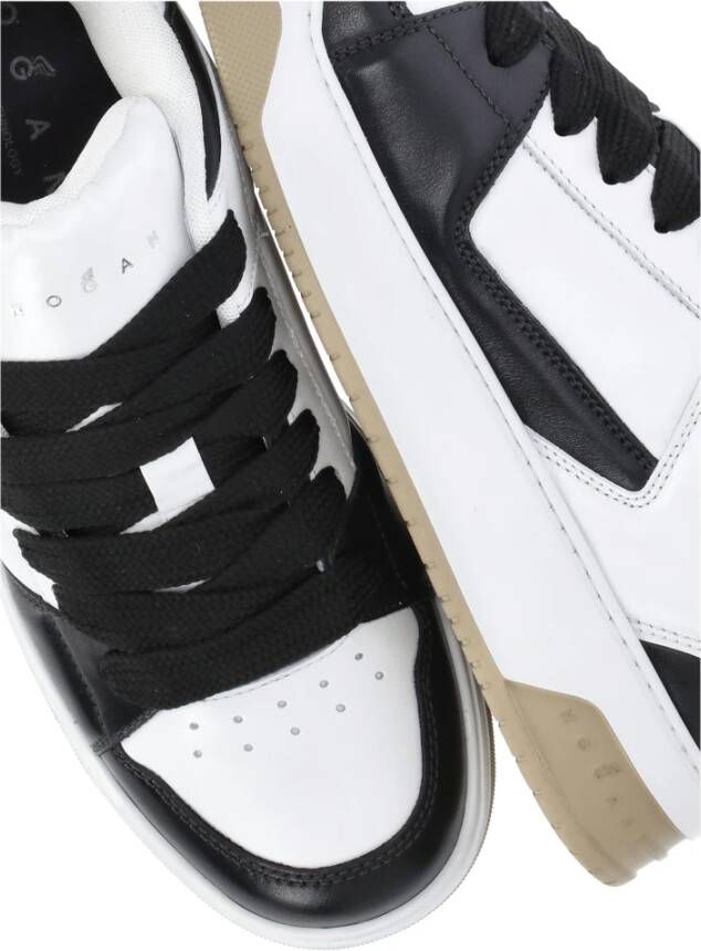 Hogan Witte Leren Sneakers met Ademende Details White Heren