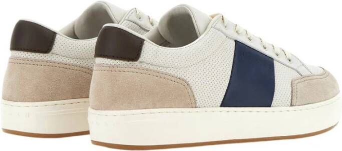 Hogan Witte Leren Sneakers met Blauwe Details Multicolor Heren