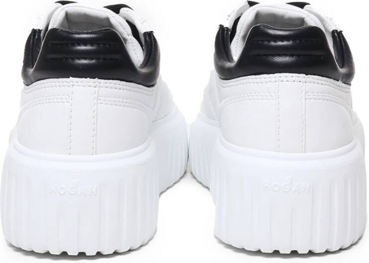 Hogan Witte Leren Sneakers met Geheugenschuim White Dames