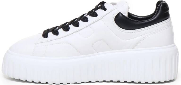 Hogan Witte Leren Sneakers met Geheugenschuim White Dames