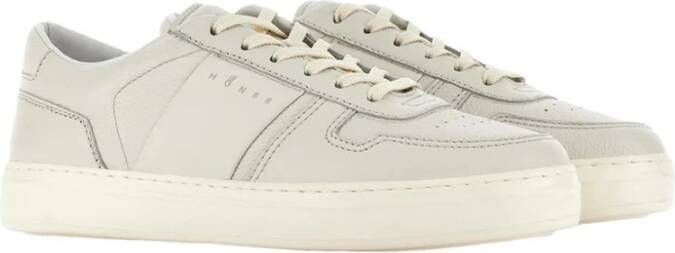 Hogan Witte leren sneakers met geheugenschuim White Heren