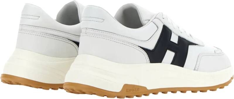 Hogan Witte Leren Sneakers met H-Detail White Heren