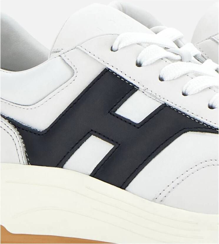 Hogan Witte Leren Sneakers met H-Detail White Heren