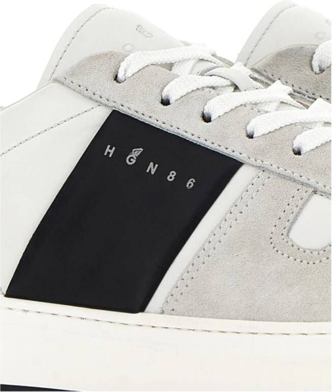 Hogan Witte Leren Sneakers met Logo Multicolor Heren