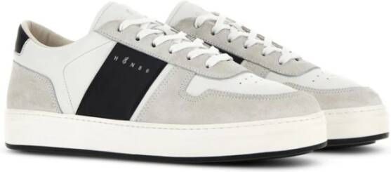 Hogan Witte Leren Sneakers met Handtekeninglogo Multicolor Heren