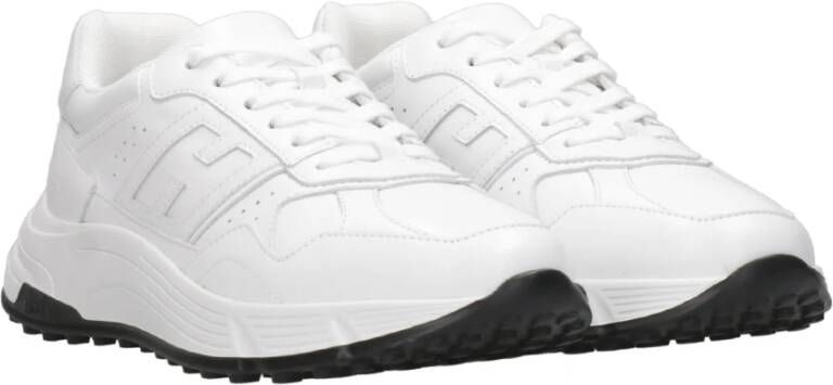 Hogan Witte Leren Sneakers met Iconisch H-Logo White Heren