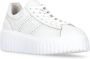 Hogan Witte Leren Sneakers met Logodetail White Dames - Thumbnail 3