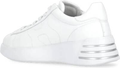 Hogan Witte Leren Sneakers met Lurex Details White Dames