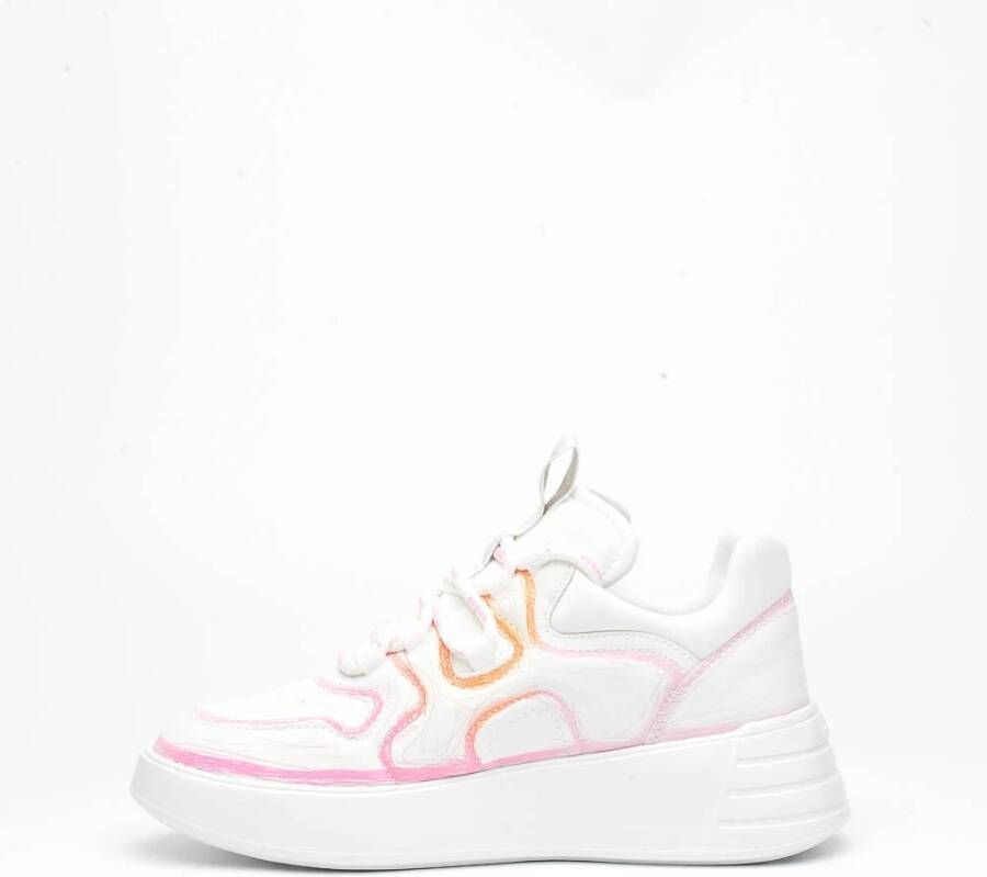 Hogan Witte Leren Sneakers met Memory Foam White Dames