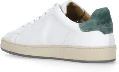 Hogan Witte Leren Sneakers met Openwerkdetails White Heren