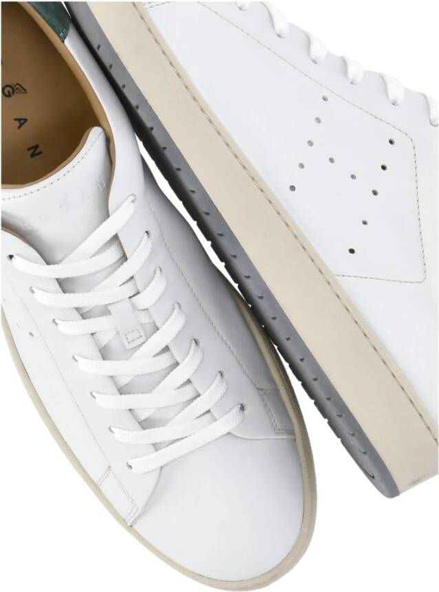 Hogan Witte Leren Sneakers met Openwerkdetails White Heren