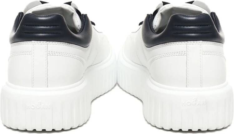 Hogan Witte Leren Sneakers met Side H White Heren