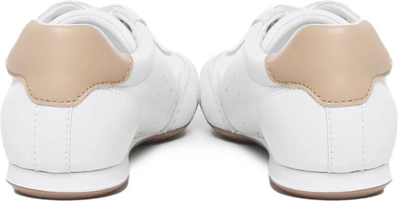 Hogan Witte Leren Sneakers met Stud Detail White Dames